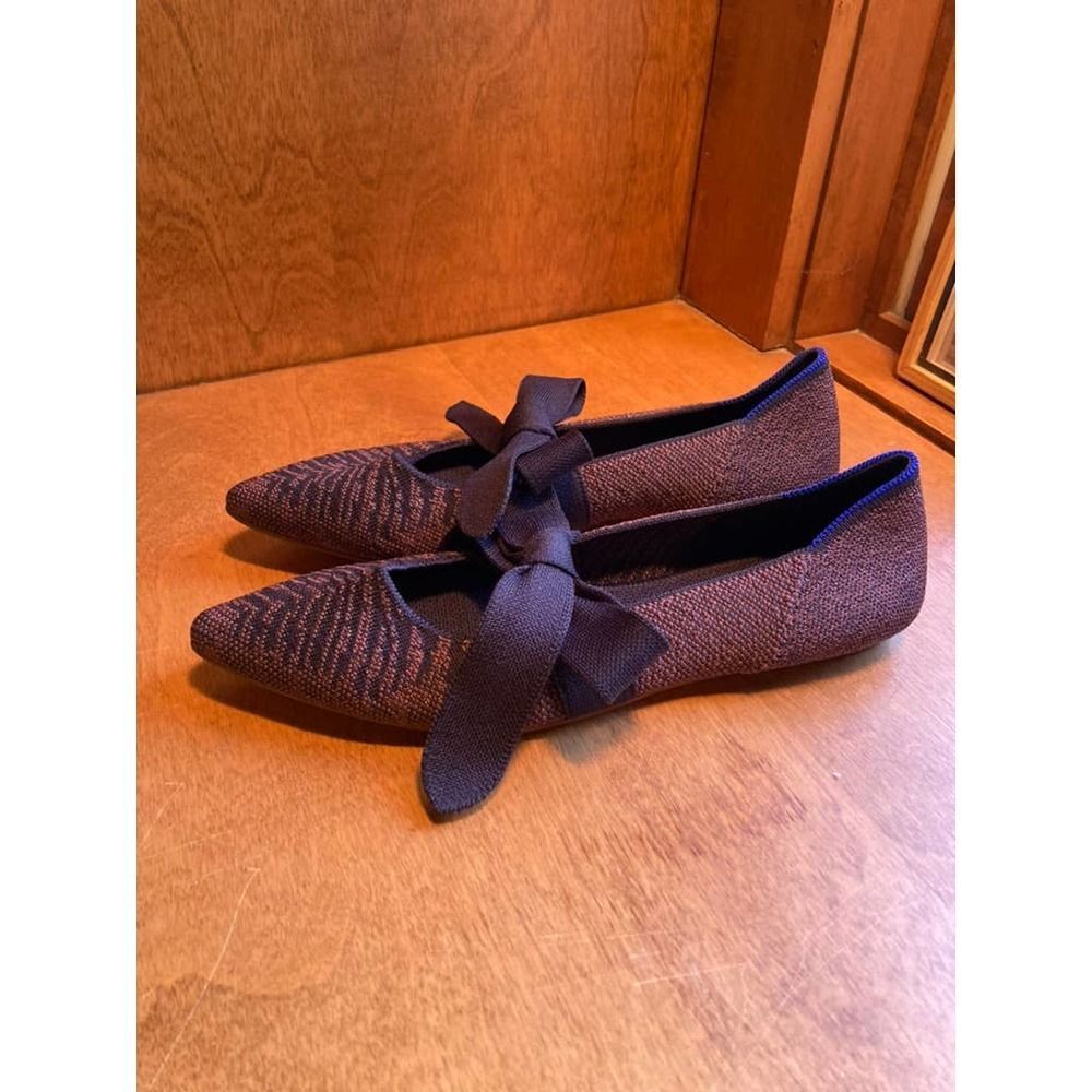 Rothy's Limited Edition Twilight Metallic Zebra Pointed Flat 8 EUC‎ $165